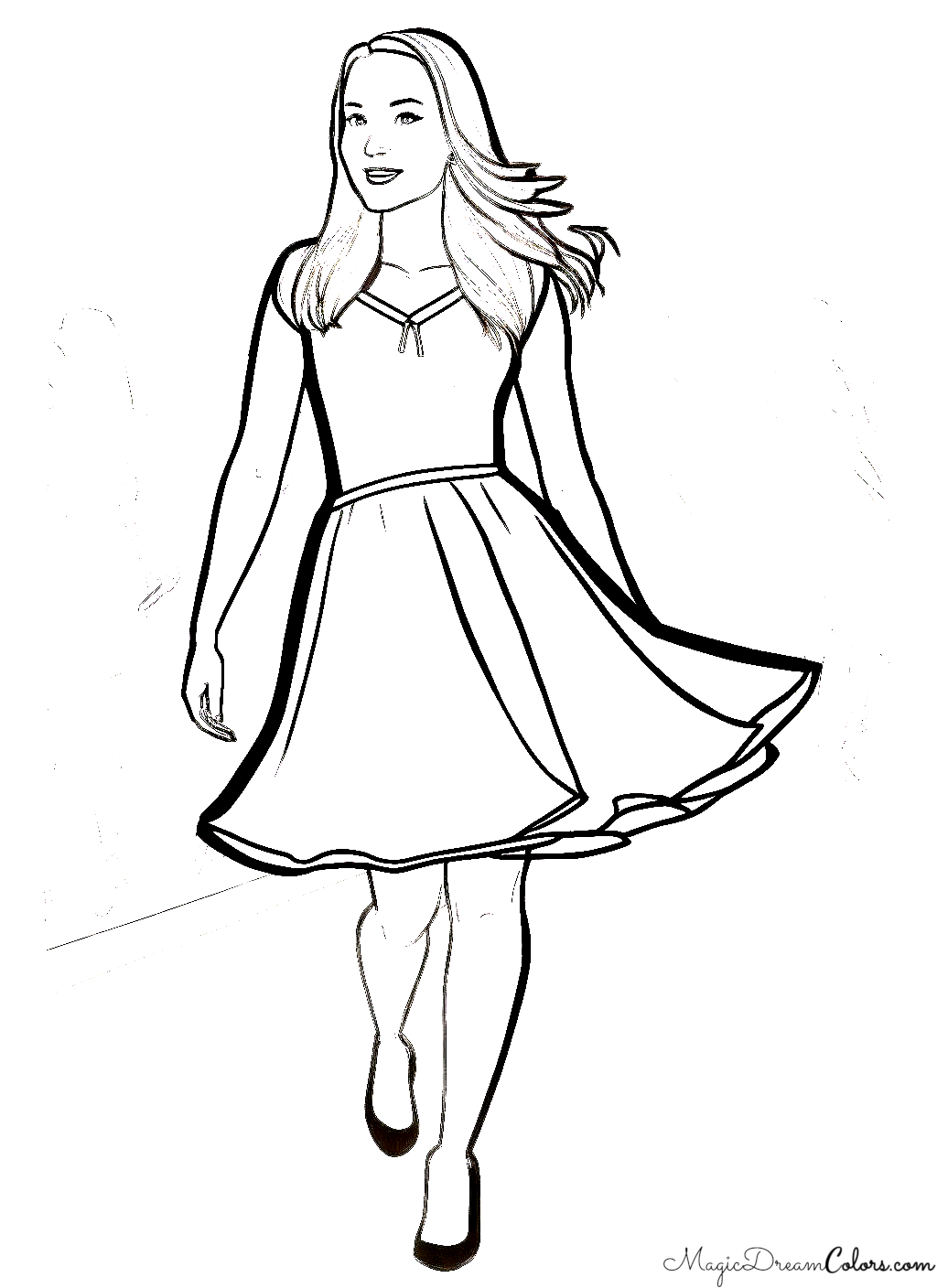 Ausmalbild zum Ausdrucken Top Model | | MagicDreamColors